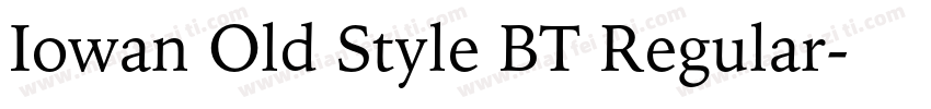 Iowan Old Style BT Regular字体转换